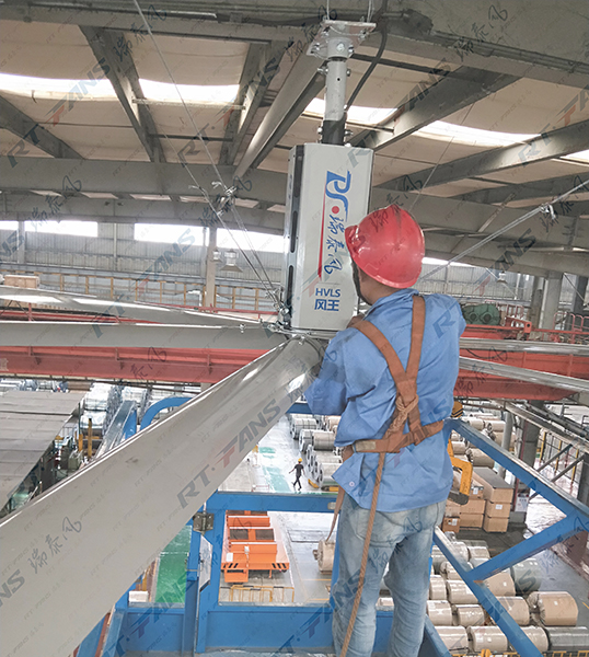 廣州大型工業(yè)吊扇安裝，瑞泰風教您安裝小竅門